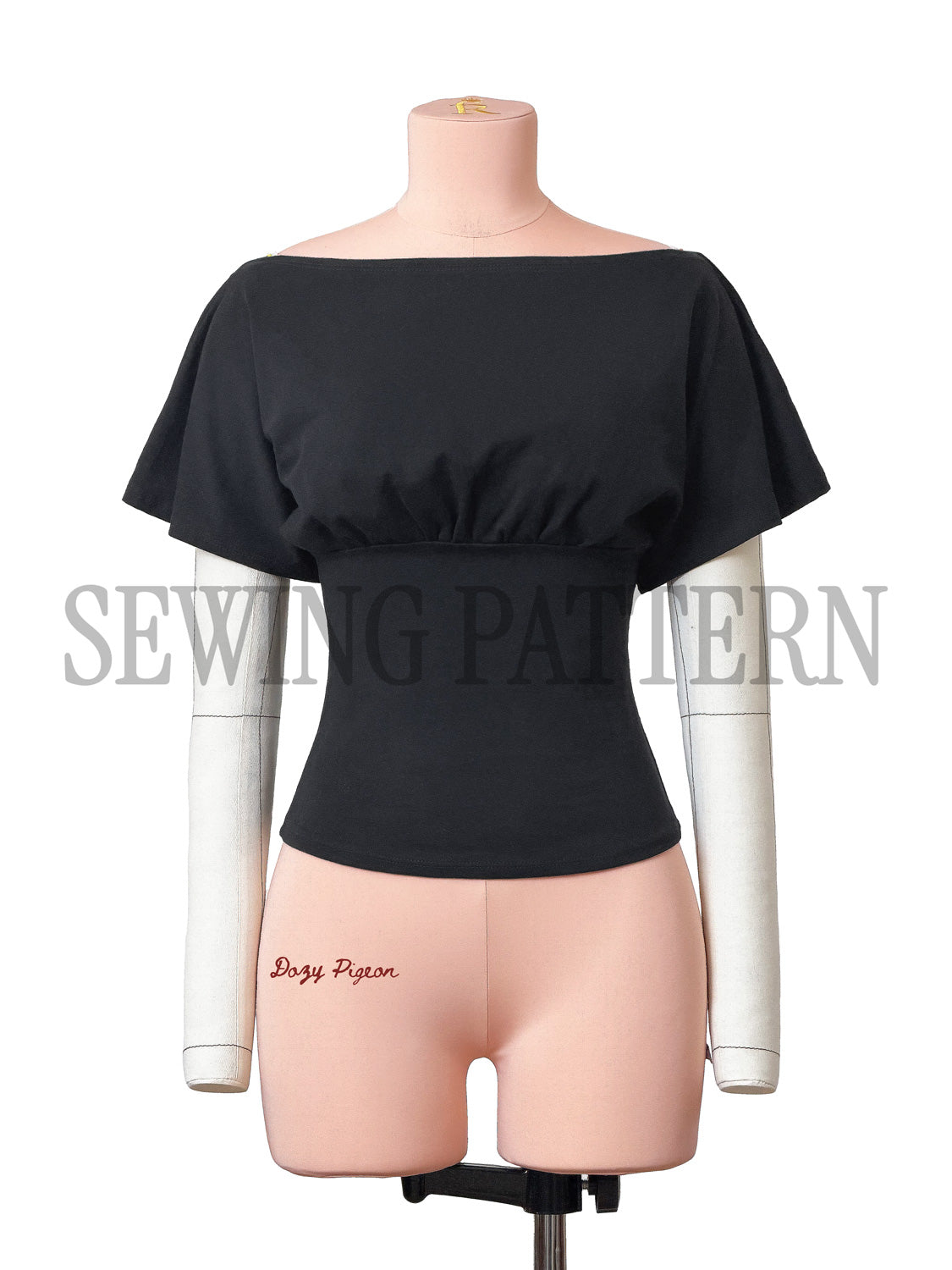 SEWING PATTERN - GATHERED BOATNECK BATWING TOP